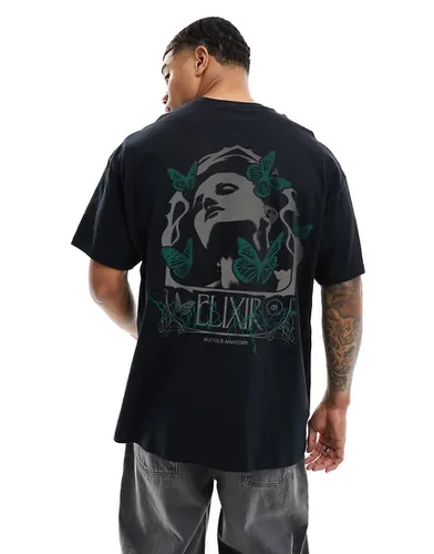 T-shirt oversize avec imprimé grunge dans le dos - Asos Design - Modalova