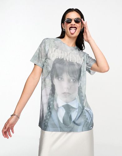 T-shirt oversize avec imprimé Mercredi Addams sous licence - Asos Design - Modalova