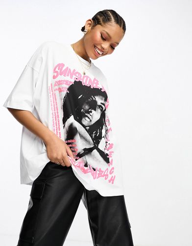 T-shirt oversize avec imprimé Sunshine Bay en relief - Asos Design - Modalova