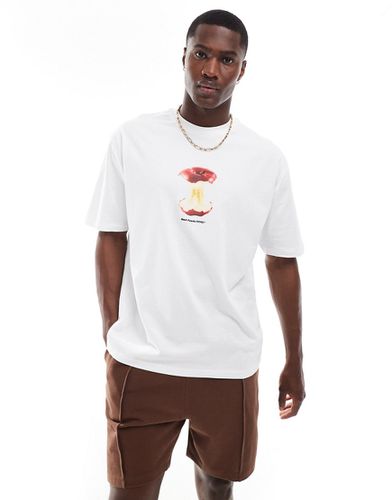 T-shirt oversize avec imprimé pomme devant - Asos Design - Modalova