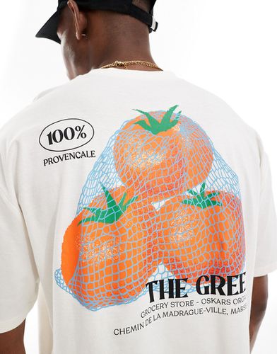 T-shirt oversize avec imprimé tomate au dos - cassé - Asos Design - Modalova