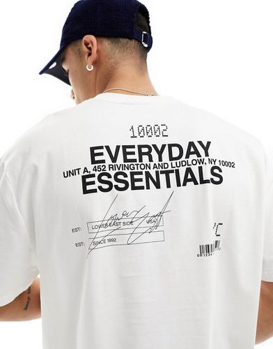 T-shirt oversize avec imprimé texte au dos - Asos Design - Modalova