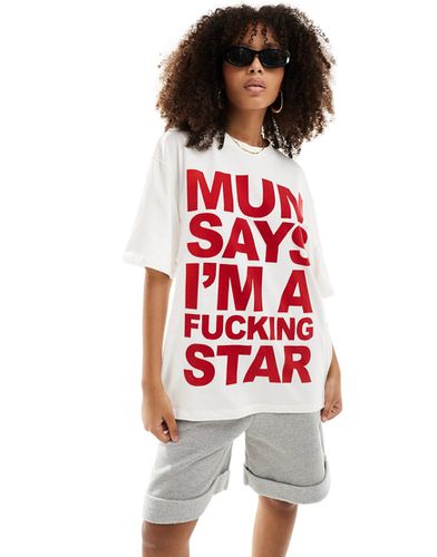 T-shirt oversize avec inscription Mum Says » - Asos Design - Modalova