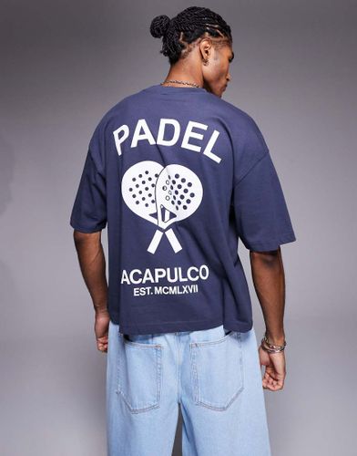 T-shirt oversize coupe carre  imprim padel - Asos Design - Modalova
