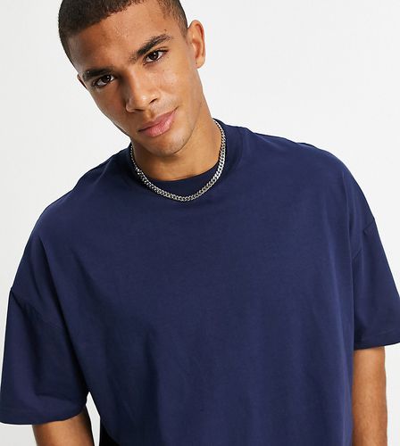 T-shirt ras de cou oversize - Bleu - NAVY - Asos Design - Modalova