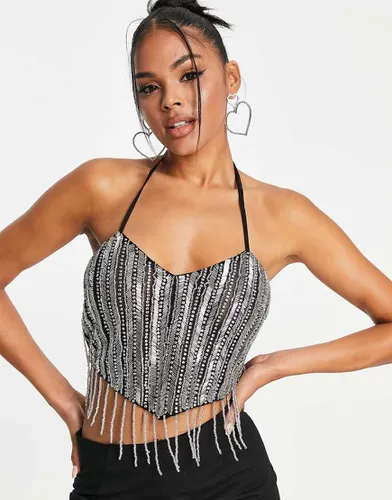 Top ornementé à franges et dos nu - Asos Design - Modalova