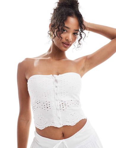 Top bustier en broderie anglaise - Asos Design - Modalova