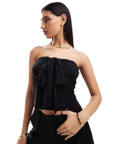 Top bandeau avec buste en dentelle et liens - Asos Design - Modalova