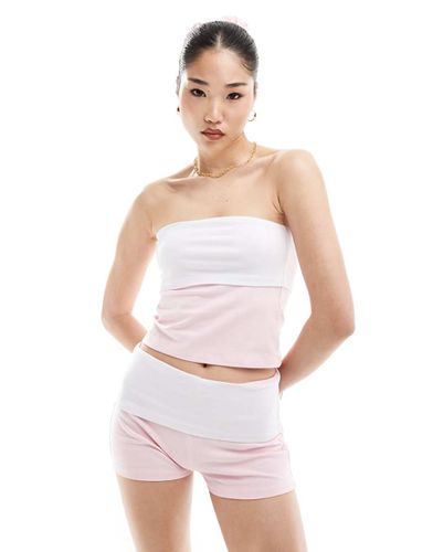 Top bandeau d'ensemble effet contrastant - Asos Design - Modalova