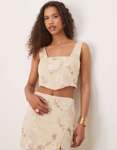 Top d'ensemble brod  sequins - Asos Design - Modalova