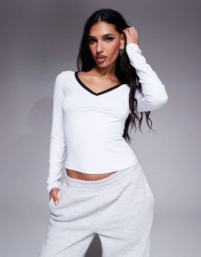 Top torsad devant en polyamide  passepoils contrastants - Asos Design - Modalova