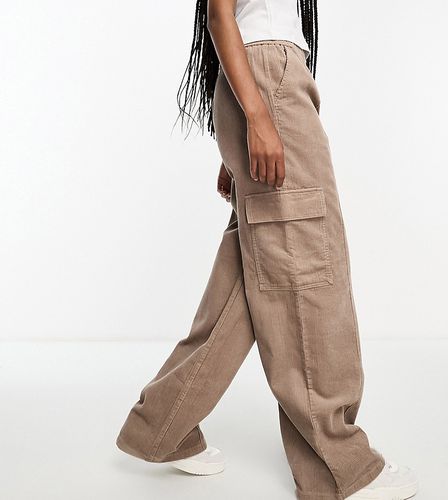Tall - Pantalon cargo à enfiler en velours côtelé - Biscuit - Asos Design - Modalova