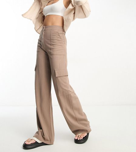 Tall - Pantalon cargo drapé - Marron - Asos Design - Modalova
