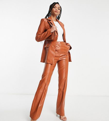 Tall - Pantalon droit en similicuir - rouille - Asos Design - Modalova