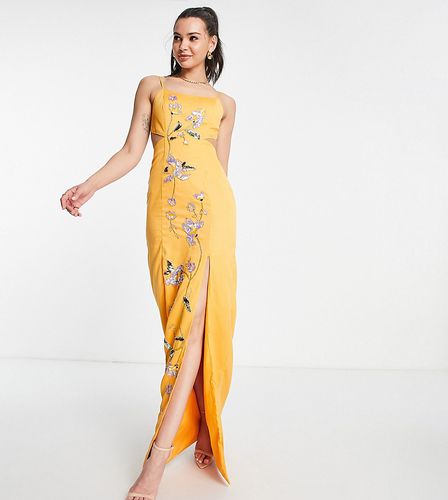 ASOS DESIGN Tall - Robe longue structurée à ornement floral au pochoir - Asos Tall - Modalova