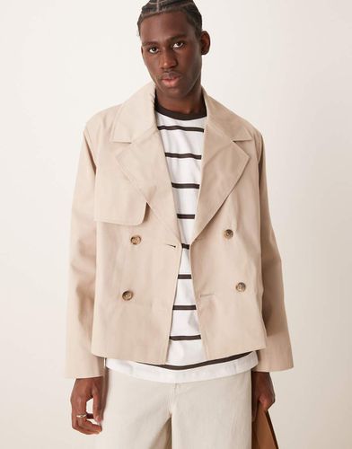 Trench-coat court - Taupe - Asos Design - Modalova