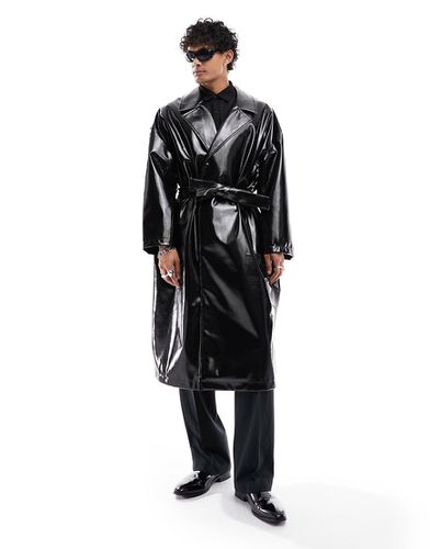 Trench-coat oversize en imitation cuir ultra brillant - Asos Design - Modalova