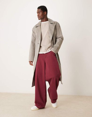 Trench-coat oversize - Taupe délavé - Asos Design - Modalova