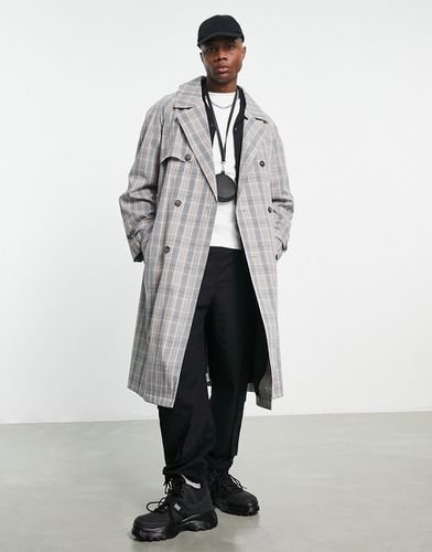 Trench-coat léger ultra oversize à carreaux - Asos Design - Modalova