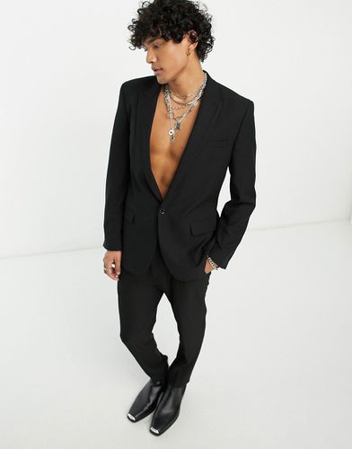 Veste de costume ajustée - Noir pailleté - Asos Design - Modalova