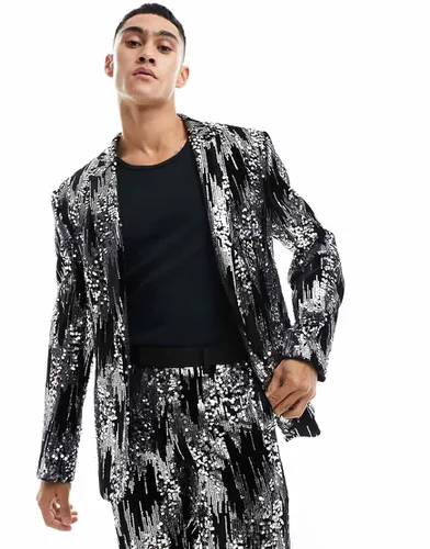 Veste de costume ajustée à sequins dispersés - Asos Design - Modalova