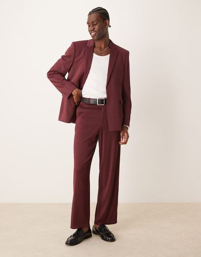 Veste de costume standard en tissu côtelé - Bordeaux - Asos Design - Modalova