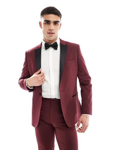 Veste de smoking slim - Bordeaux - Asos Design - Modalova