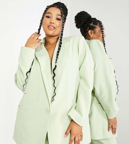 Curve - Blazer oversize long - sauge - Asos Edition - Modalova