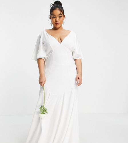 ASOS EDITION Curve - Serenity - Robe de mariée en satin à manches évasées - Asos Curve - Modalova
