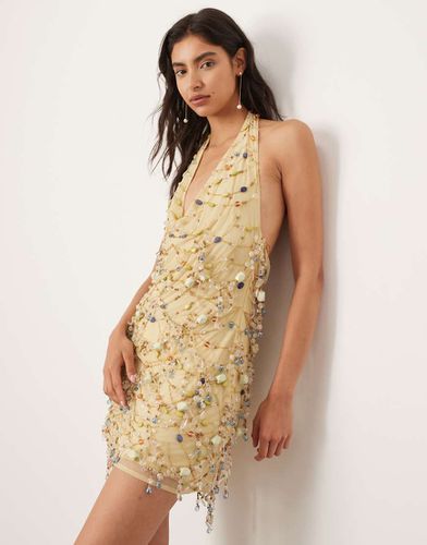 Robe courte ornée de pierres à encolure américaine - Asos Edition - Modalova