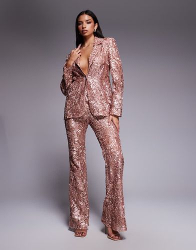Blazer ajust d'ensemble en dentelle - Blush - Asos Luxe - Modalova