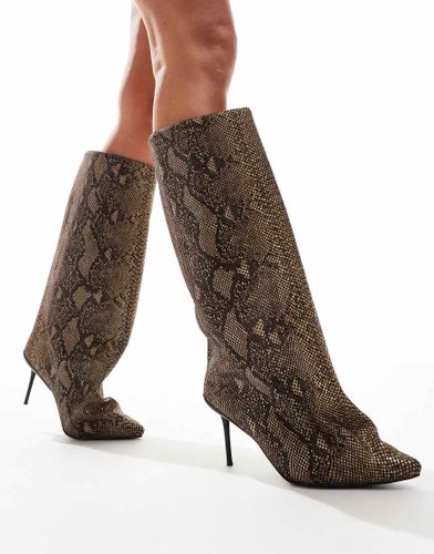 Couturecrazy - Bottes montantes amples effet peau de serpent - Azalea Wang - Modalova