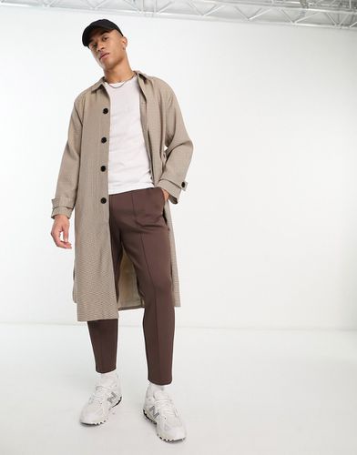 Trench-coat long avec ceinture - Marron à carreaux - Bolongaro Trevor - Modalova