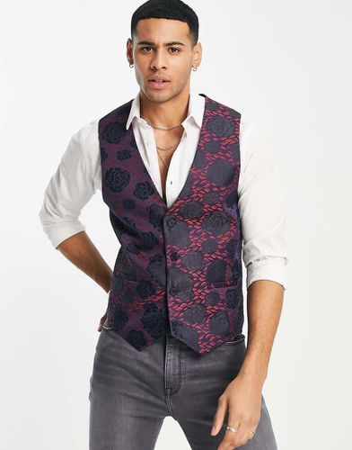 Veston de costume ajusté avec broderies tissées en jacquard sur l'ensemble - Bolongaro Trevor - Modalova