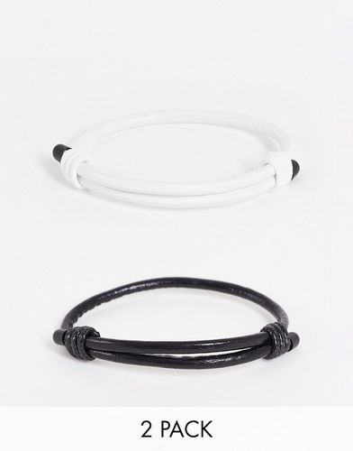 Lot de deux bracelets en cuir - Blanc et - Bolongaro Trevor - Modalova