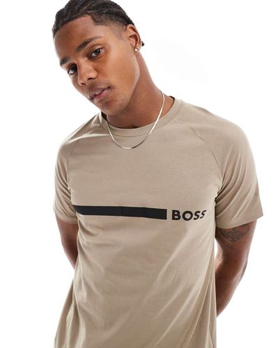 Boss - T-shirt de plage ajusté - Marron - Boss Bodywear - Modalova