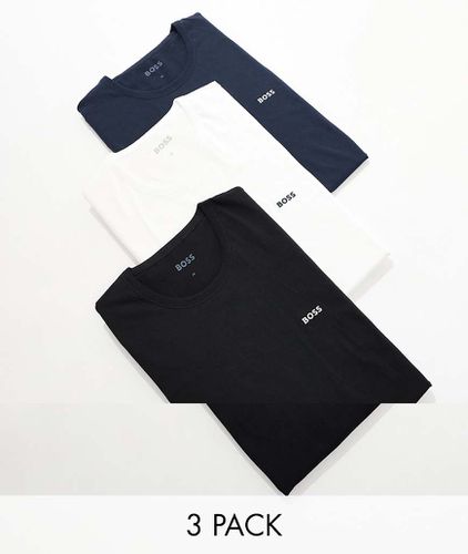 Boss - Bodywear - Lot de 3 t-shirts - Blanc, bleu marine et noir - Boss Bodywear - Modalova