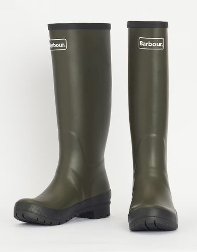 Abbey - Bottes de pluie montantes avec logo - Olive - Barbour - Modalova