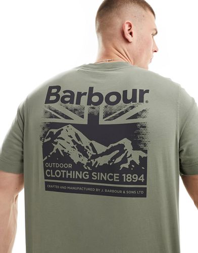 Catterick - T-shirt imprimé au dos - Kaki - Barbour - Modalova