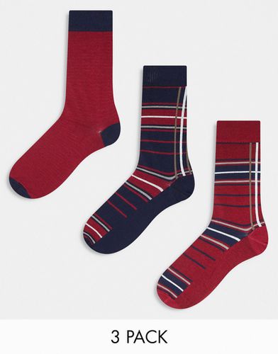 Coffret cadeau 3 paires de chaussettes à carreaux écossais - Barbour - Modalova