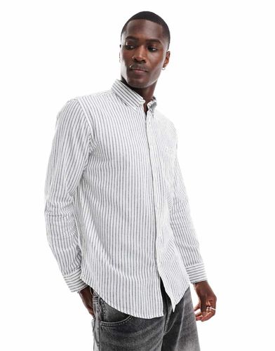 Chemise manches longues en lin à larges rayures - Ben Sherman - Modalova