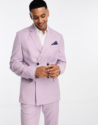 Veste de costume coupe slim à double boutonnage - Lilas - Ben Sherman - Modalova