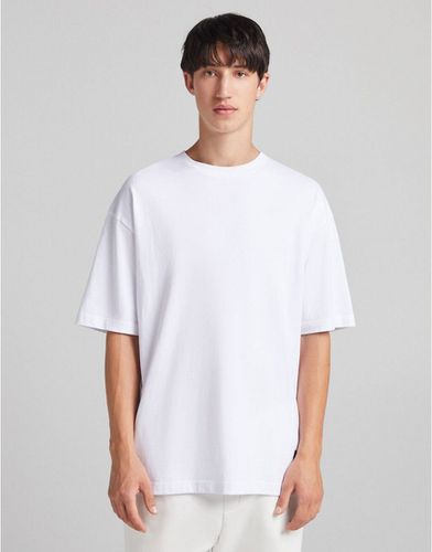 Bershka - T-shirt oversize - Blanc - Bershka - Modalova