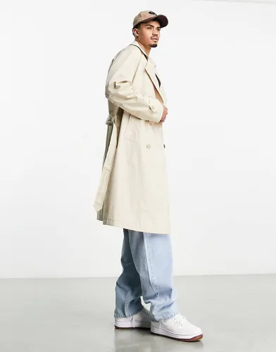 Trench-coat - Taupe - Bershka - Modalova