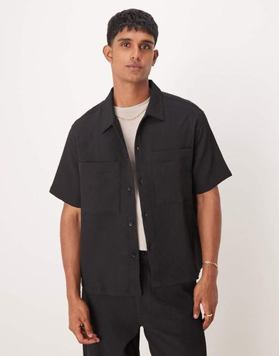 Chemise d'ensemble plissée avec poches - Bershka - Modalova