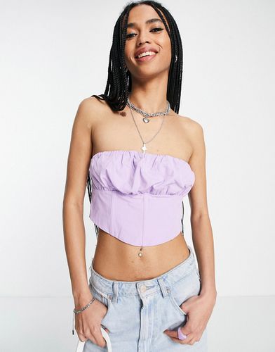 Corset d'ensemble à fronces - Lilas - Bershka - Modalova