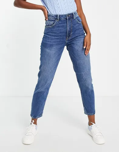 Jean mom - Délavage foncé - Bershka - Modalova