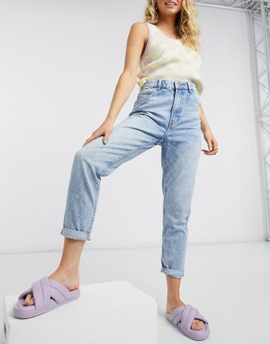 Jean mom en coton - clair - MBLUE - Bershka - Modalova