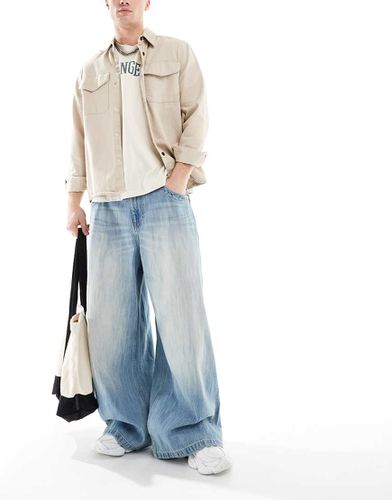 Jean baggy côtelé - clair - Bershka - Modalova