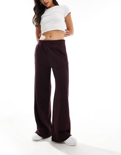 Pantalon de jogging large - Bordeaux - Bershka - Modalova